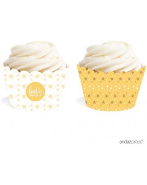 Favors Twinkle Twinkle Little Star Yellow Baby Collection- Cupcake Wrappers- 20-Pack - Cupcake Wrappers - CU183262G3N $10.53