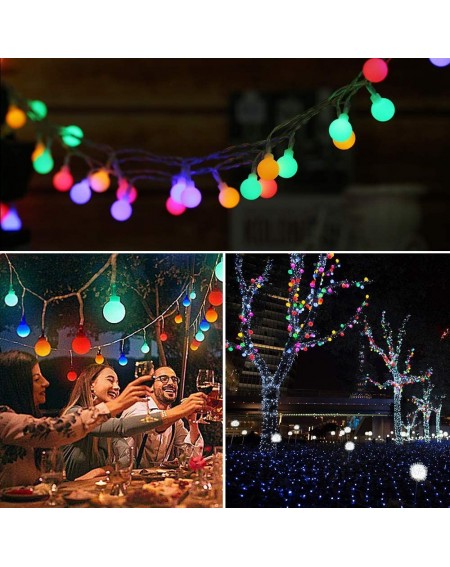 Indoor String Lights Solar String Light 10M Light RGB 100 Small Balls Cute IP44 Waterproof- 8 Modes for Outdoor Garden- Chris...