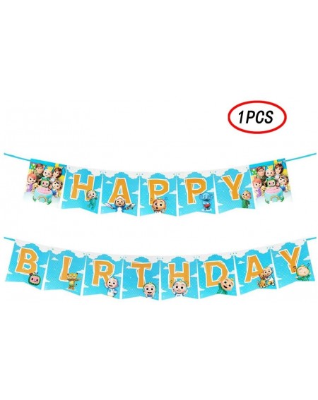 Cocomelon Banner Birthday Party Supplies Decorations for Kids - C419ITIG3K7