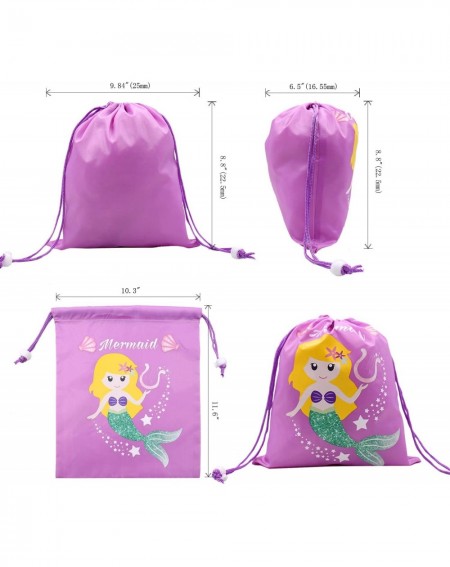 Party Packs Mermaid Drawstring Bags Under the Sea Party Supplies Decorations Gifts Goody Bag for Kids Girls Boys-8 Packs - CX...