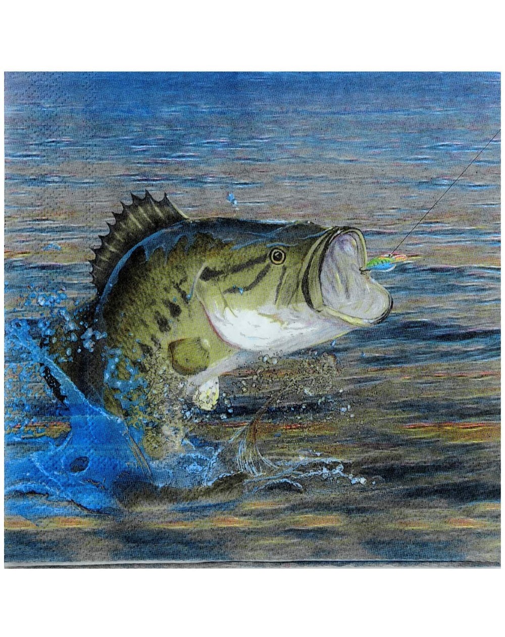 Invitations Gone Fishin' Luncheon Napkins-16-Pack- Gone Fishin' Collection - Blue - C412J6KR6KD $9.94