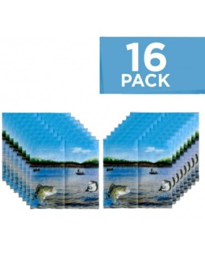 Invitations Gone Fishin' Luncheon Napkins-16-Pack- Gone Fishin' Collection - Blue - C412J6KR6KD $9.94