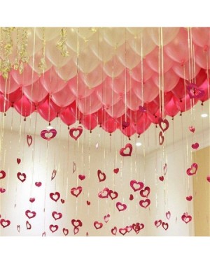 Balloons 100 Pack 12" Balloons- Valentines Day Decorations- Balloons Red Pink and White Bling Foil Heart Shape Hanging Weddin...