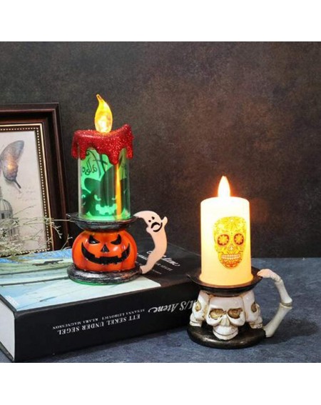 Candles Halloween Decorations Skull-pumpkin Candle-light LED Candles light Halloween Decoratio - A - C619IZWTHSC $11.28