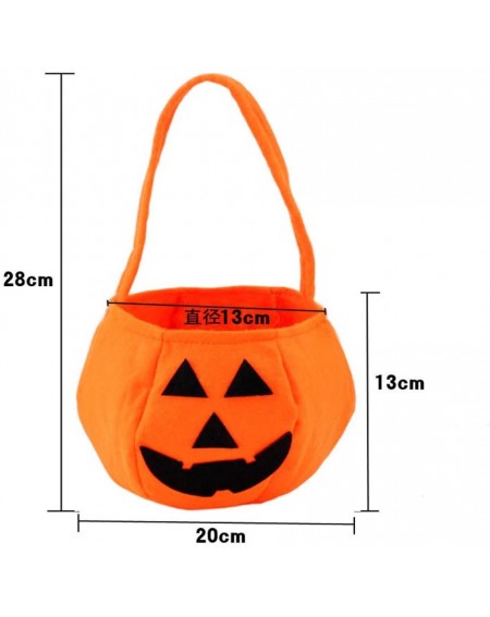 Favors Halloween Bags Pumpkin Candy Holders for Kids Child Play Trick or Treat Snack Basket Bag PTK13 - Pumpkin Bag 2 - CM186...