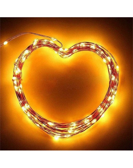 Outdoor String Lights Solar Fairy Lights- 2M Outdoor Solar Powered Copper Wire Light String 20 Lights Fairy Party Decor (Yell...