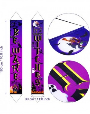 Banners Halloween Party Decorations Witches Banner It's October Witches Wizard Party Favor- Halloween Backdrop Witches Door S...