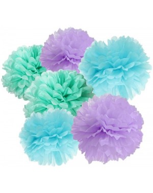 Tissue Pom Poms Mermaid Party Decorations Under The Sea Theme Purple Blue Mint Baby Shower Decorations Tissue Pom Poms First ...