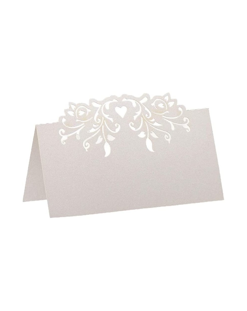 Place Cards & Place Card Holders 60pcs Lace Wedding Table Name Place Cards Personalised Reception Decoration with White Lace ...