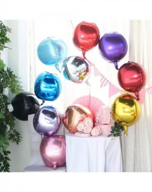 Balloons 2 Pack 18" Red Aluminum Foil Round Sphere Balloon Wholesale 4D Orbz Mylar Balloons - Red - CH18WT6HMI9 $8.05