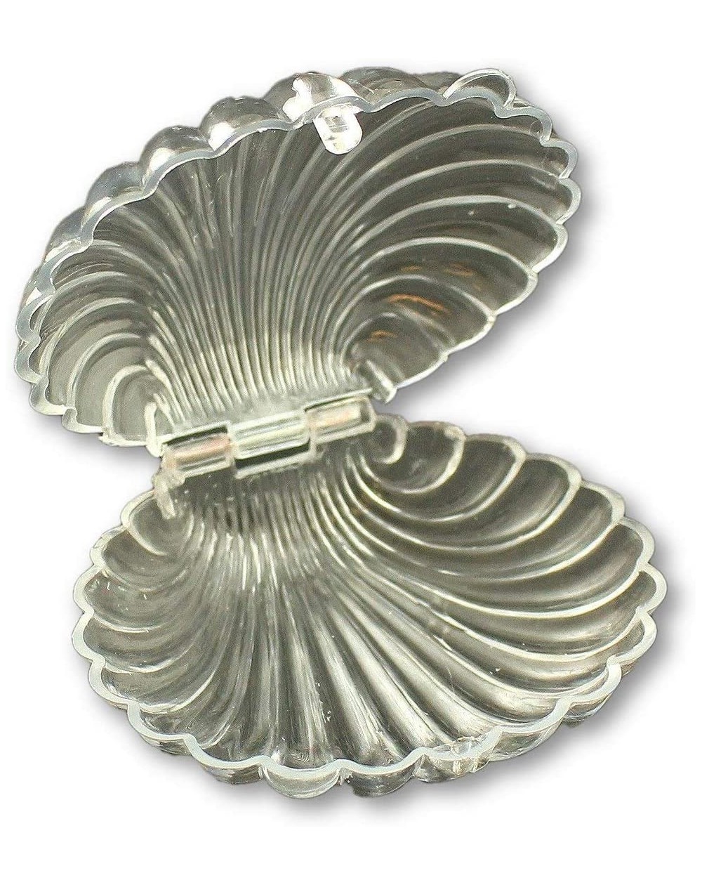 Favors 2.5 Inch Clear Plastic Seashell Clam Shell Party Favors 12 Pieces - Clear - C2180NKS0XA $11.67