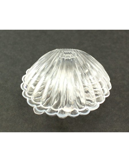 Favors 2.5 Inch Clear Plastic Seashell Clam Shell Party Favors 12 Pieces - Clear - C2180NKS0XA $11.67