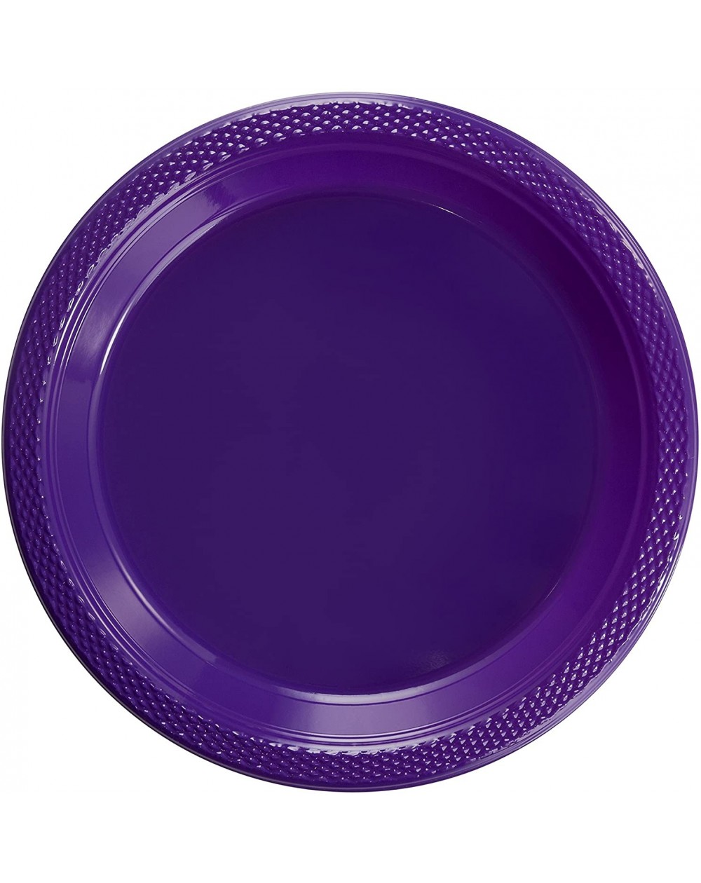 Tableware 7 Inch. Purple Plastic Dessert/Salad Plates - Solid Color Disposable Plates - 100 Count - Purple - CO12E4NUG3L $13.37