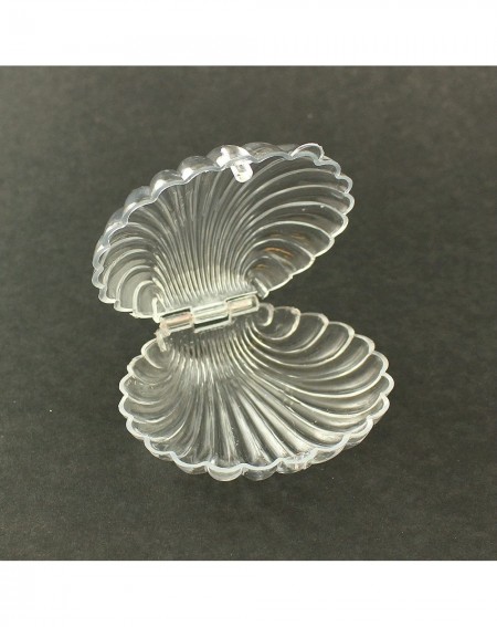 Favors 2.5 Inch Clear Plastic Seashell Clam Shell Party Favors 12 Pieces - Clear - C2180NKS0XA $11.67