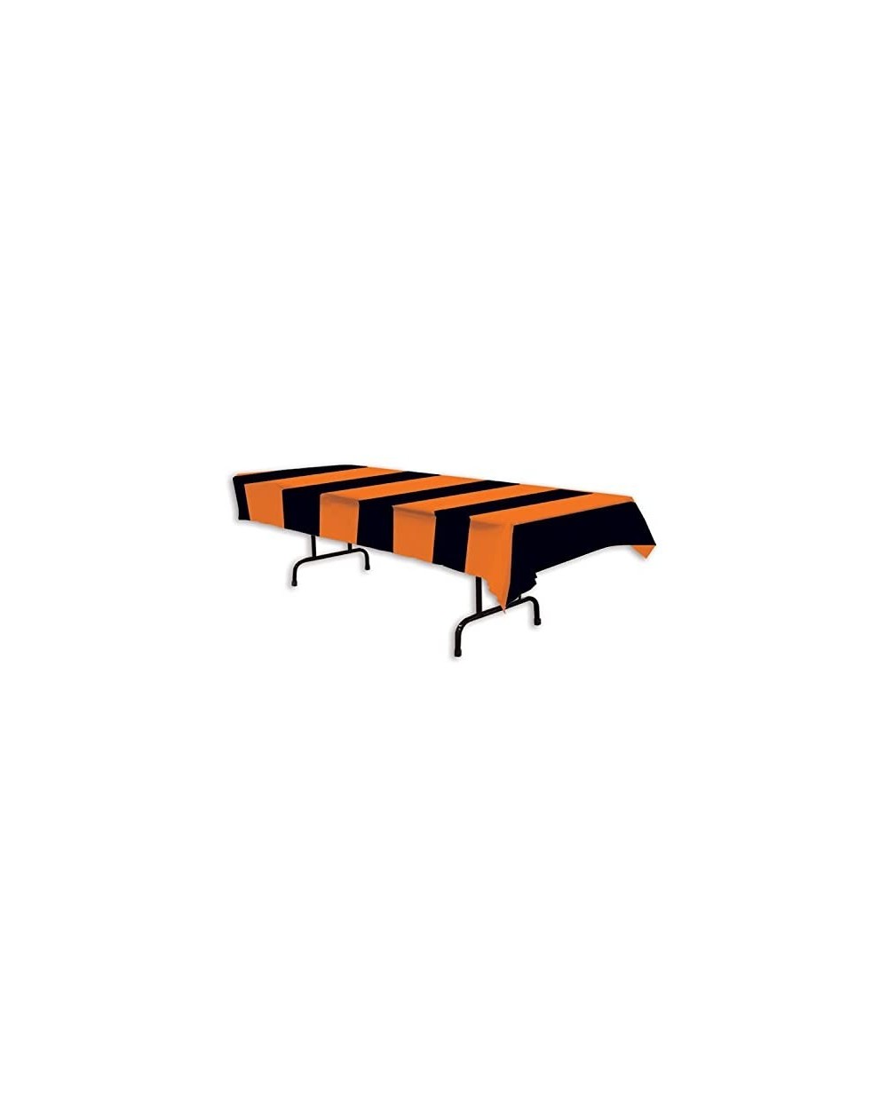 Tablecovers Orange and Black Stripes Tablecover- 54 x 108 - CZ1242TISVJ $6.49