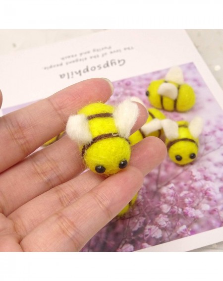 Tissue Pom Poms 6PCS Wool Felt Bumble Bee for Wedding- Baby Shower- Gender Reveal Party- Birthday Decoration - CA192TQ4TSY $9.58