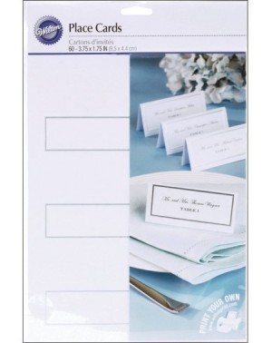 Place Cards & Place Card Holders Silver Border Place Cards - C8113QOS1E1 $13.16