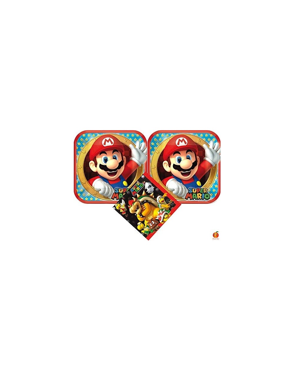 Party Packs Super Mario Birthday Party Supplies Bundle with Luncheon Plates and Napkins for 16 Guests - C4198LZCEH7 $20.51