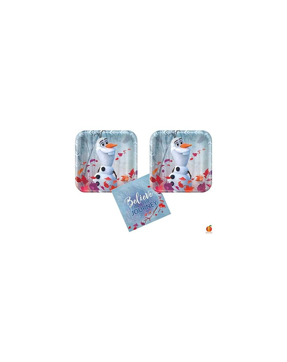 Party Packs Frozen Party Supply Bundle with Dessert Plates and Napkins for 16 Guests - C6193IGS2AT $12.14