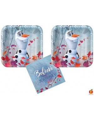 Party Packs Frozen Party Supply Bundle with Dessert Plates and Napkins for 16 Guests - C6193IGS2AT $12.14