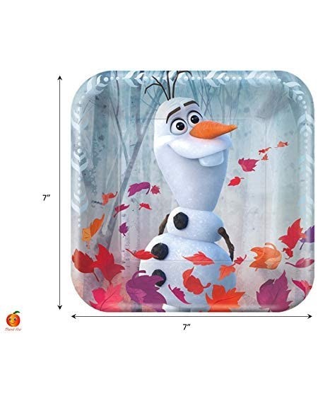 Party Packs Frozen Party Supply Bundle with Dessert Plates and Napkins for 16 Guests - C6193IGS2AT $12.14