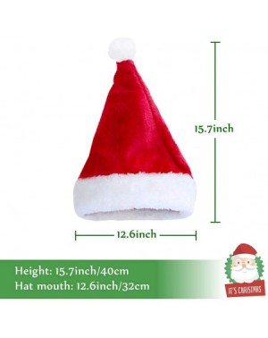 Hats Adult Santa Hat Unisex Red Christmas Santa Hat for Adults or Children Hat 3PCS - Red a - CP18KG0984U $11.75