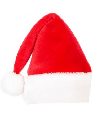 Hats Adult Santa Hat Unisex Red Christmas Santa Hat for Adults or Children Hat 3PCS - Red a - CP18KG0984U $11.75