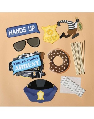 Photobooth Props 21Pcs Police Photo Booth Props Kit Fun Police Party Supplies for Kids Police Birthday Party Decorations- Pol...