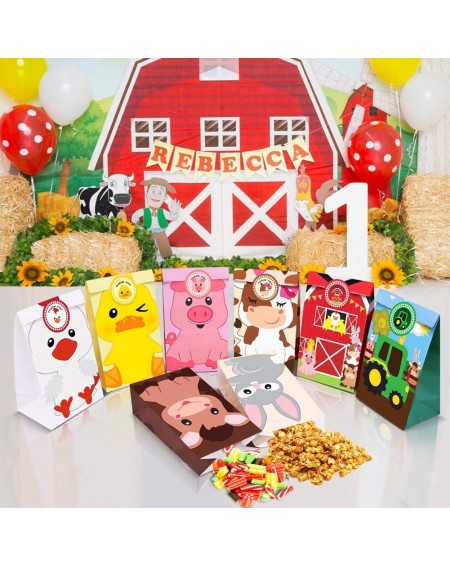 Party Packs Farm Animal Party Favor Bags-Barnyard Birthday Treat Goody Bags For Farm Animal Party Supplies Pack of 24 - CU18S...