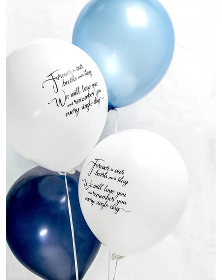 Balloons Bereavement Funeral Celebration Balloons Decorations kit - Personalized Forever in Our Hearts- 32 Pack Biodegradable...