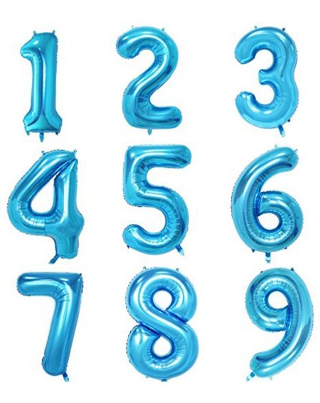 Balloons Blue Number Balloons 0- Combined into Number 1920 1930 1940 1950 1960 1970 1980 Party Decorations Balloons- 40 Inch ...