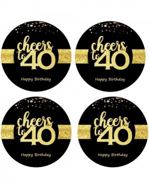 Party Favors 48 PCS Cheers to 40 Stickers Large Bottle Stickers 40th Birthday Stickers Card Seals 2 INCHES Round Happy Birthd...