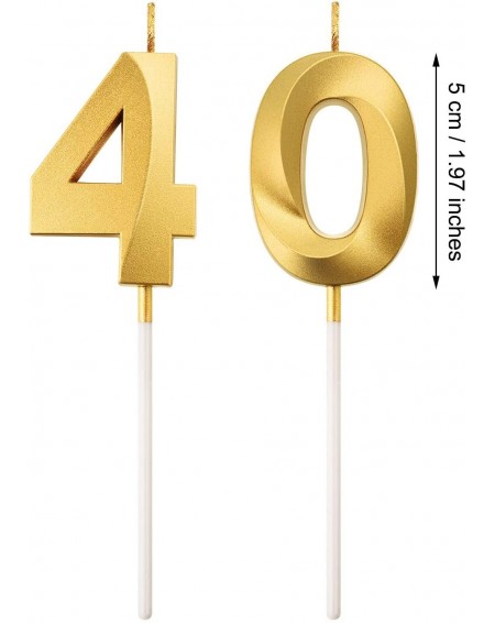 40th Birthday Candles Cake Numeral Candles Happy Birthday Cake Topper ...