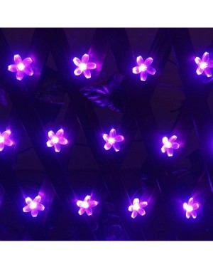 Outdoor String Lights 36ft 60 LED Solar Powered Flower Bulbs Outdoor String Lights 8 Modes Waterproof Solar Christmas Lights ...