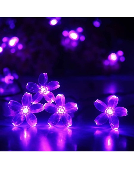 Outdoor String Lights 36ft 60 LED Solar Powered Flower Bulbs Outdoor String Lights 8 Modes Waterproof Solar Christmas Lights ...