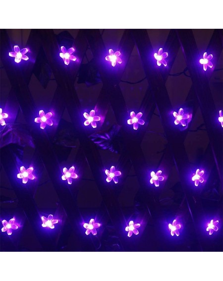 Outdoor String Lights 36ft 60 LED Solar Powered Flower Bulbs Outdoor String Lights 8 Modes Waterproof Solar Christmas Lights ...