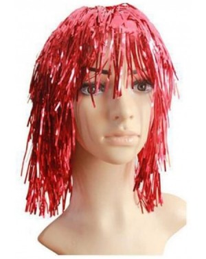 Favors 4 Pcs Glittering Foil Wig Foil Tinsel Costume Wig for Costume Ball Masquerade - CV18EHXM98G $7.73