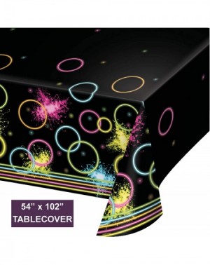 Party Packs Glow Party Plastic Table Cover- 54" x 102" (2 Pack) - Glow Party Plastic Table Cover- 54" X 102" - CQ196IGRHQI $1...