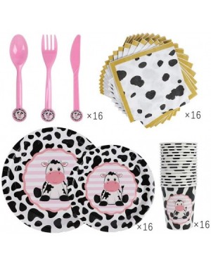 Party Packs 165 Pcs Cow Party Supplies Plate Balloon Birthday Decorations Set - Farm Party Dinnerware Cow Plates Cups Cutlery...