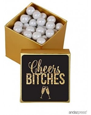 Banners & Garlands Cheers Bitches Bachelorette Party Collection- Favor Box DIY Party Favors Kit- 20-Pack - Favors Kit Box Cus...