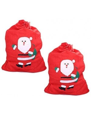 Stockings & Holders 2 Pack Christmas Santa Sacks - Personalized Xmas Santa Bags for Kids - Non-Woven Fabric with Drawstring G...