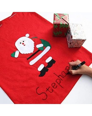 Stockings & Holders 2 Pack Christmas Santa Sacks - Personalized Xmas Santa Bags for Kids - Non-Woven Fabric with Drawstring G...