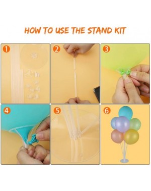 Balloons 8 Sets of Balloon Stand Kits- Table Balloon Holder with Balloon Accessories Include Glue- 10 Flower Clips and Tie To...