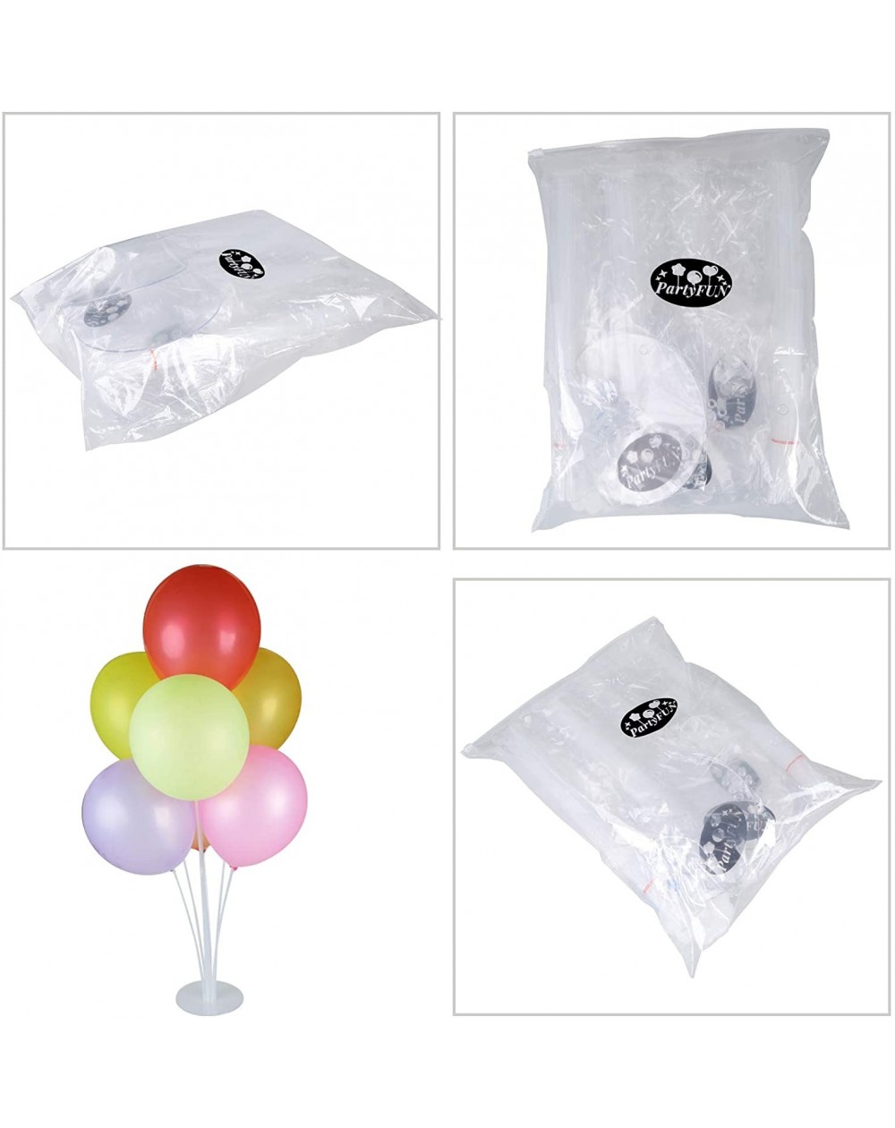 8 Sets of Balloon Stand Kits- Table Balloon Holder with Balloon ...