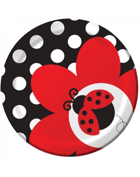 Party Packs Ladybug Fancy Birthday Party Supplies Pack 16 Guests - 16 Paper Dessert Plates and 16 Paper Beverage Napkins - Ad...