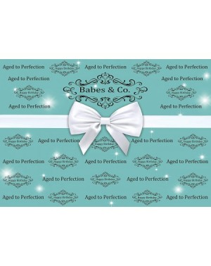 Photobooth Props 10X7ft Babes Co Blue Turquoise Bowknot Photography Backdrop Aged to Perfection Glitter Step and Repeat Break...