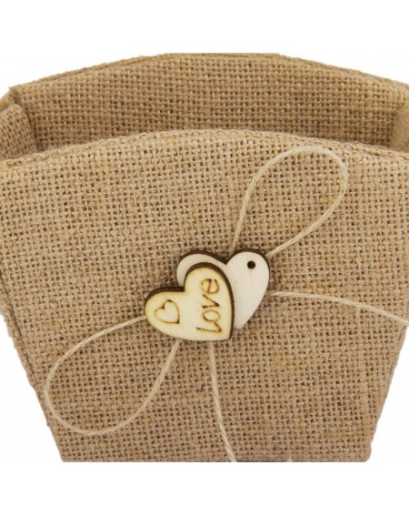 Ceremony Supplies Double Heart Wedding Flower Girl Basket with Bowknot - CB12LK70N1T $12.34