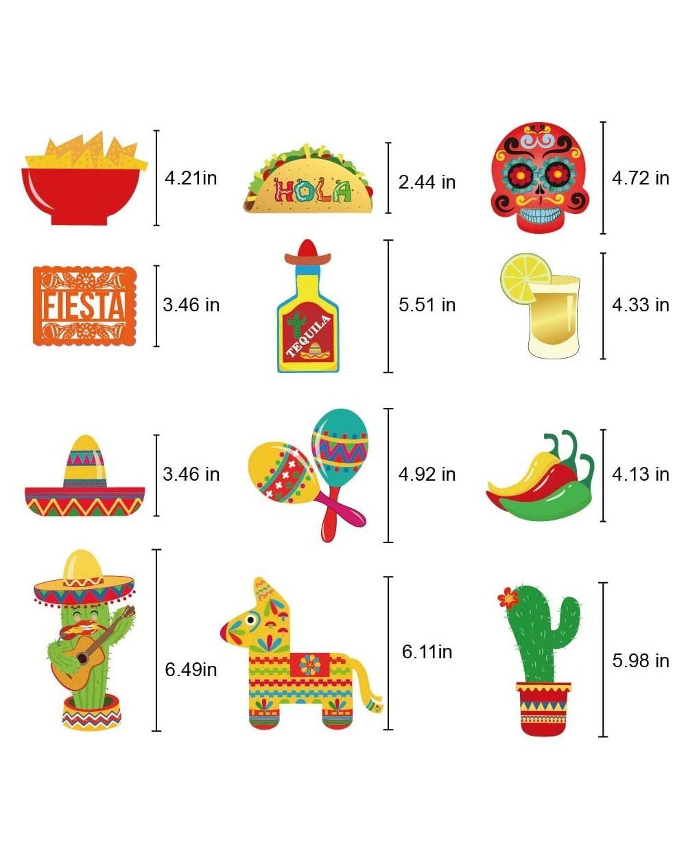 30 Count Fiesta Hanging Swirl Decorations Mexican Fiesta Cinco De Mayo ...