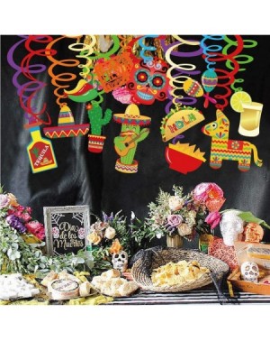 Favors 30 Count Fiesta Hanging Swirl Decorations Mexican Fiesta Cinco De Mayo Party Swirls Hanging Swirl Streamers Foil Hangi...