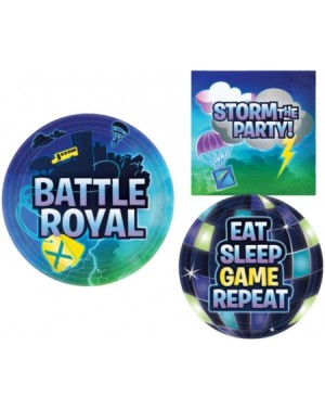 Party Packs Battle Royal Video Game Party Supplies Gamer Party Bundle Includes Plates and Napkins for 16 People - CN18SC8S6TU...